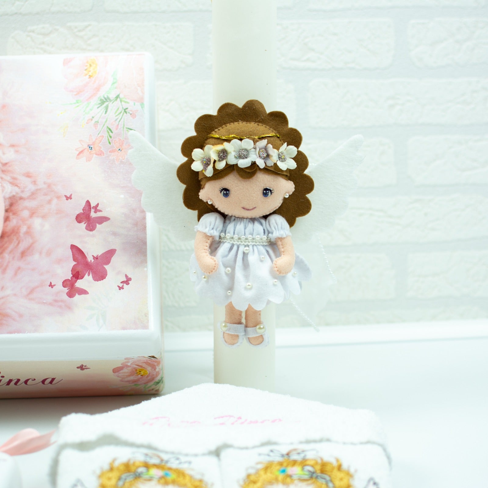 Set trusou botez Ingeras2 cu poza - RoHandWork