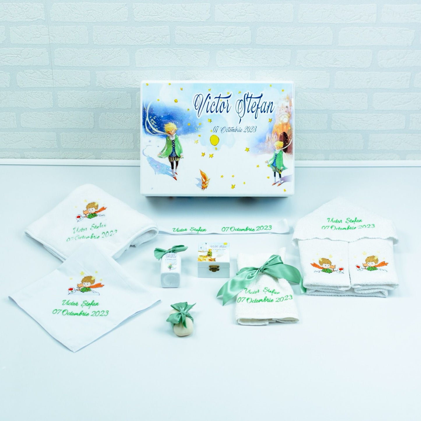 Set trusou botez Micul Print 2 - RoHandWork
