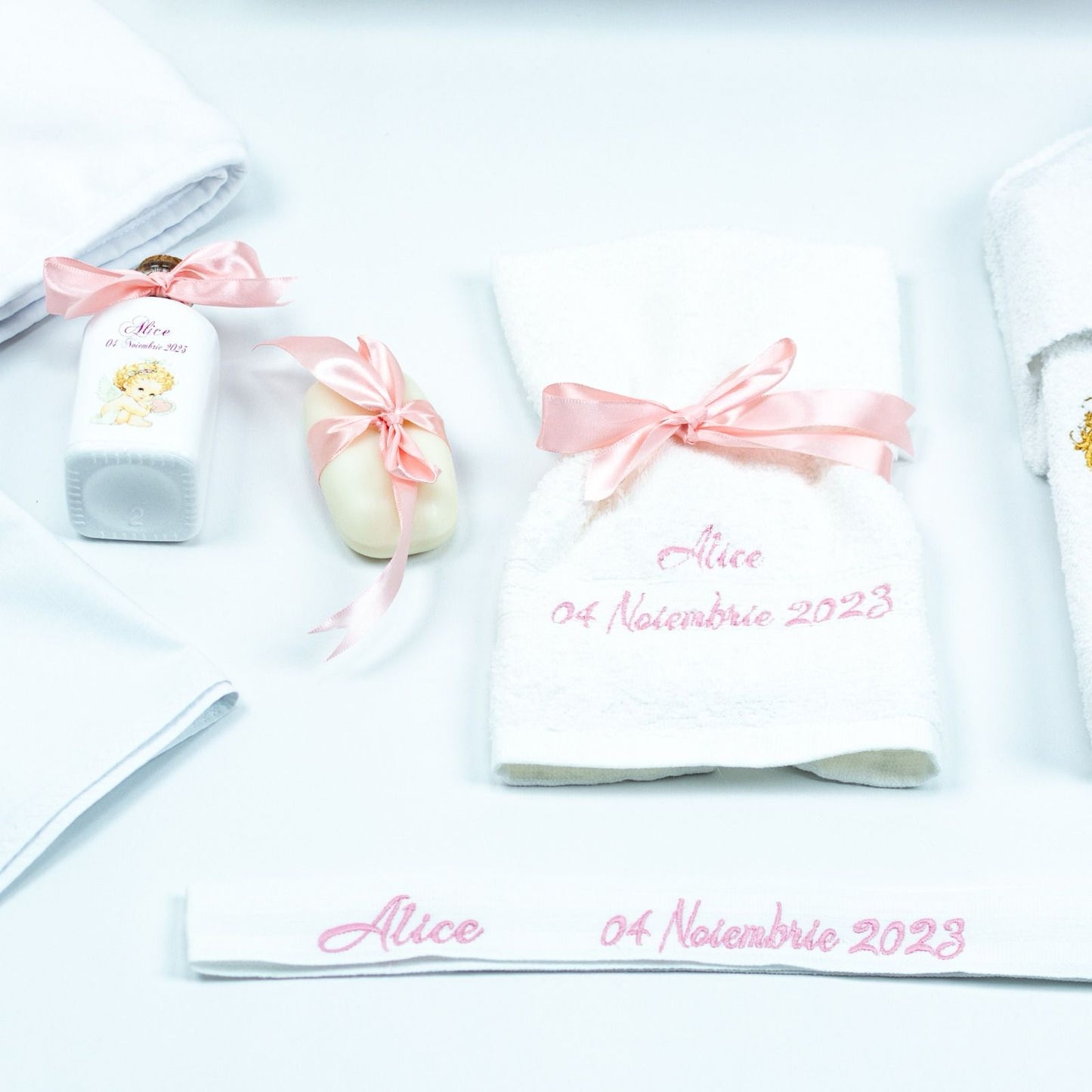 Set trusou botez Fetita Roz - RoHandWork