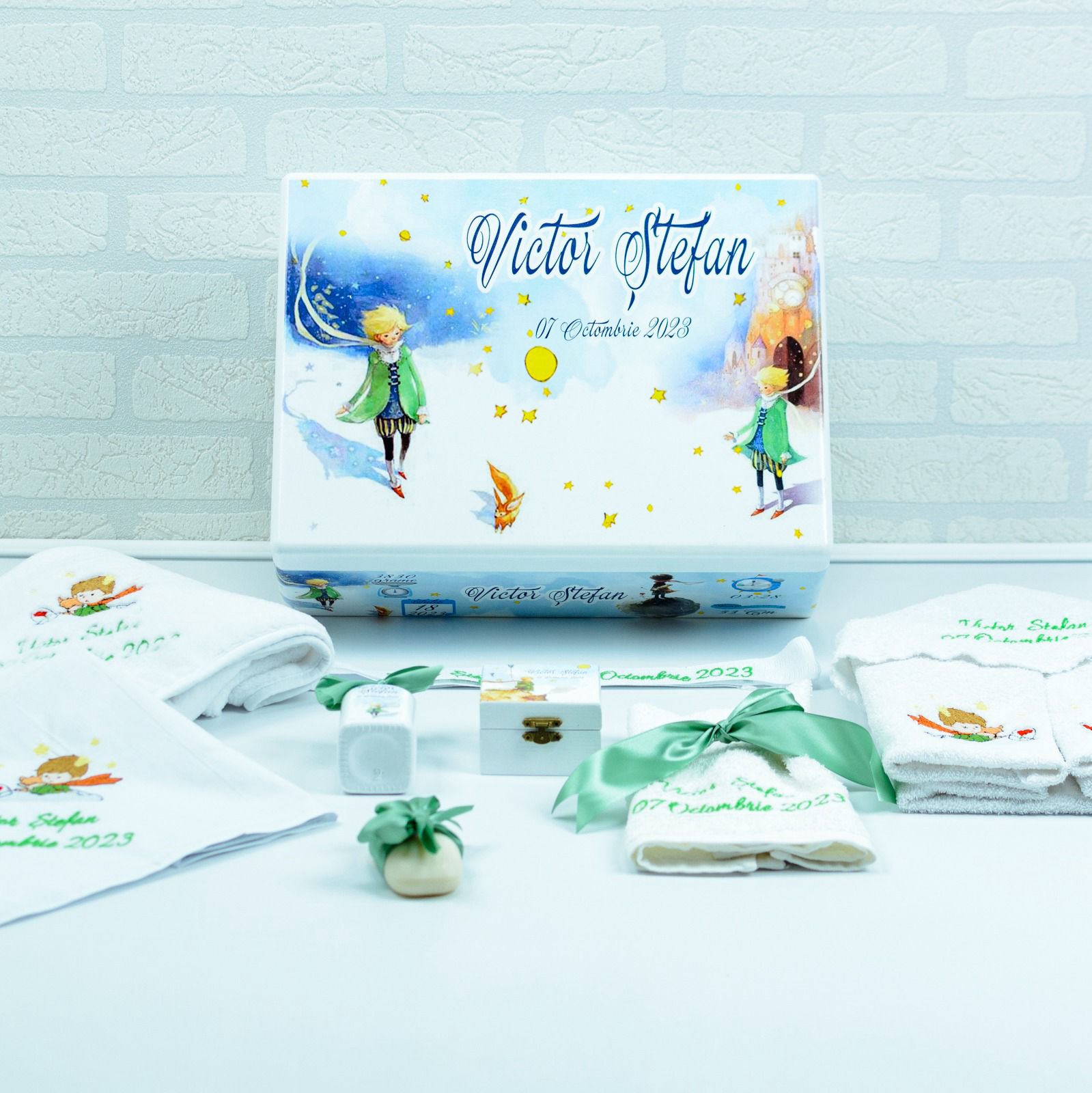 Set trusou botez Micul Print 2 - RoHandWork
