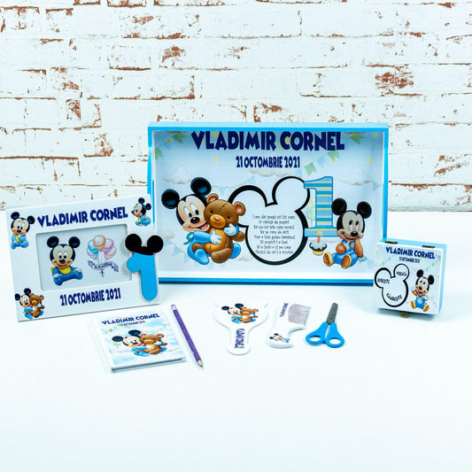 Set mot Cute Baby Mickey- set tava pentru taiere mot - RoHandWork