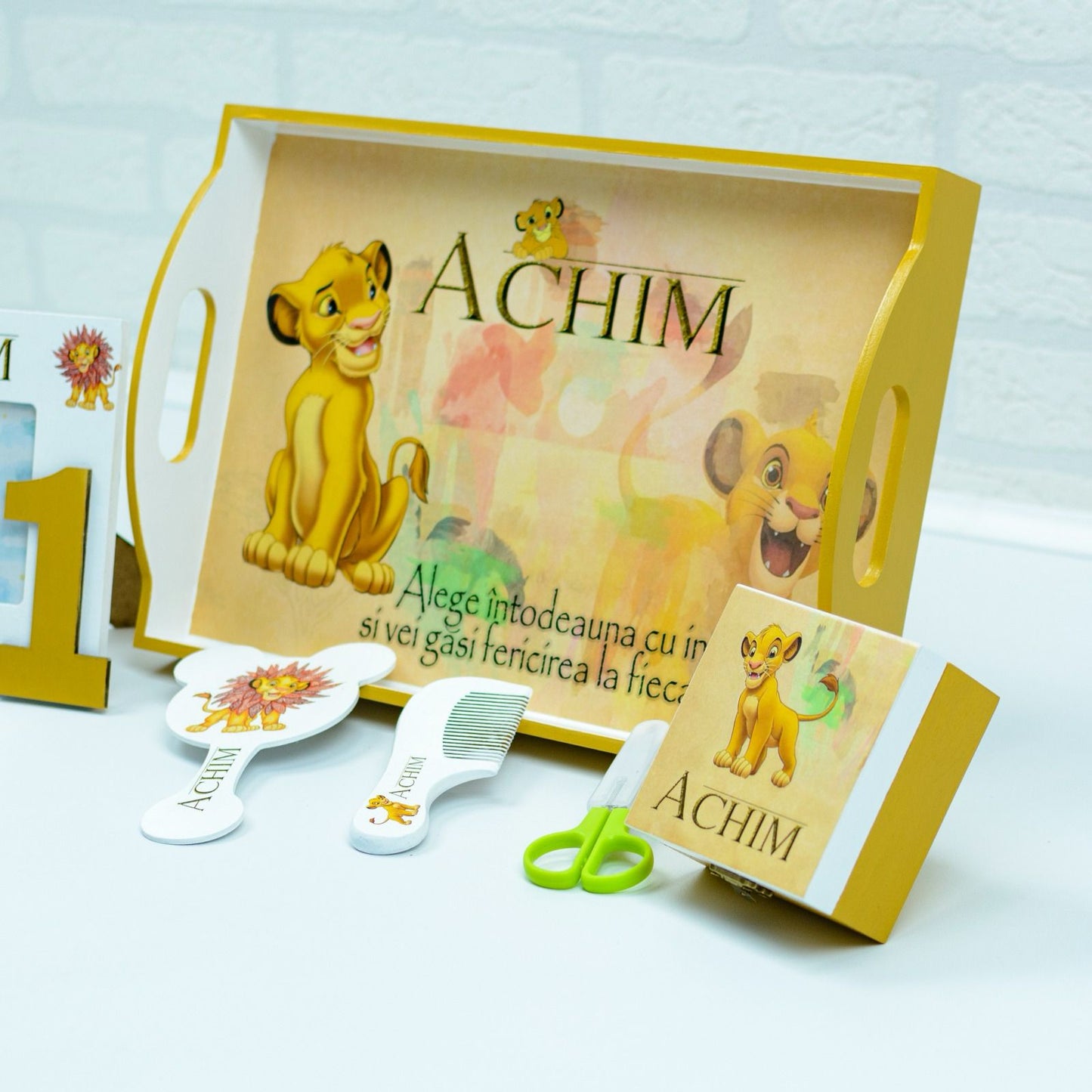 Set mot Simba Lion King- set tava pentru taiere mot - RoHandWork