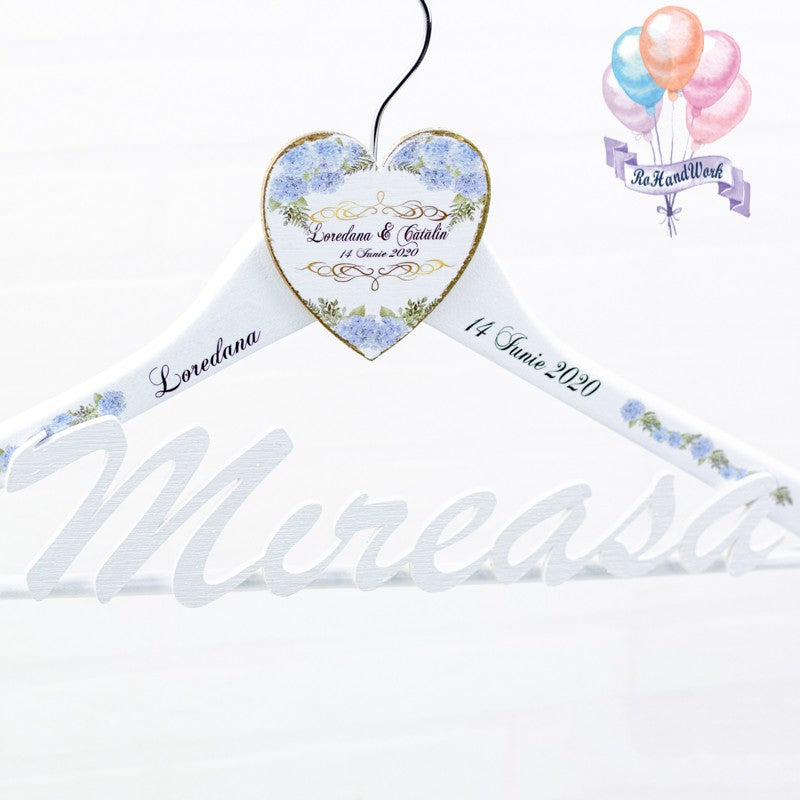 Set 2 umerase nunta cu hortensi bleo RoHandWork