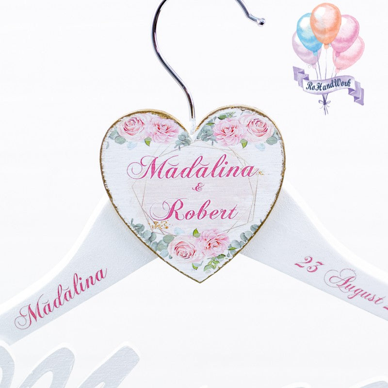 Set 2 umerase nunta cu trandafiri roz RoHandWork
