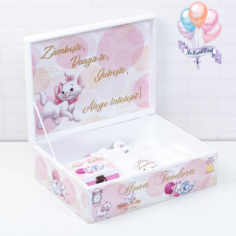 Set complet Mot Fetita cu Pisica Marie RoHandWork