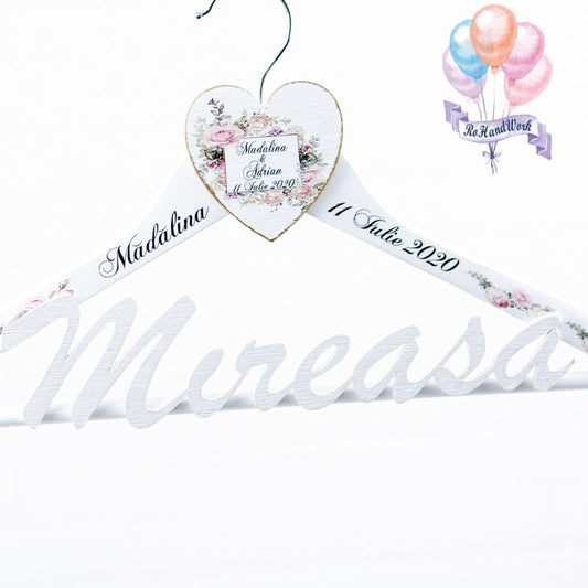 Set de 2 umerase cu trandafiri ivory