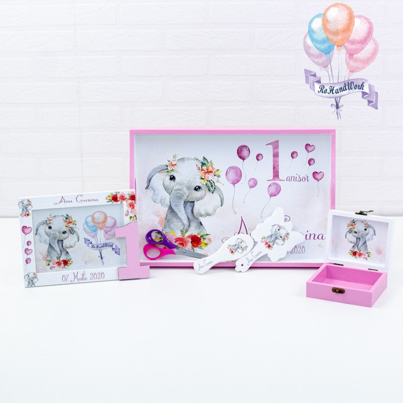 Set turta personalizat Elefantel-set tava pentru taiere mot personalizat - RoHandWork