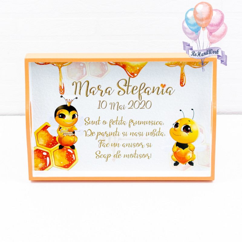 Set pentru ruperea turtei Albinute- set mot personalizat Albinute - RoHandWork