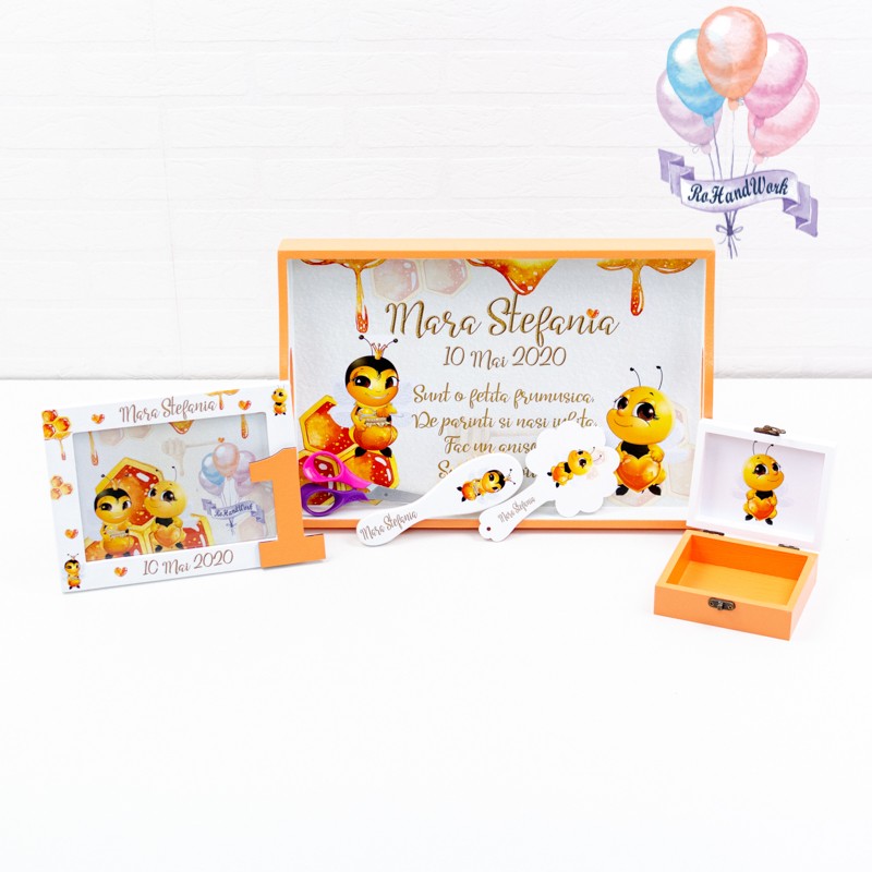 Set pentru ruperea turtei Albinute- set mot personalizat Albinute - RoHandWork