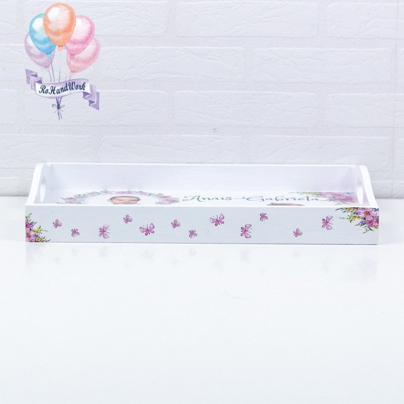Set mot cu Fetita Roz cu flori - RoHandWork