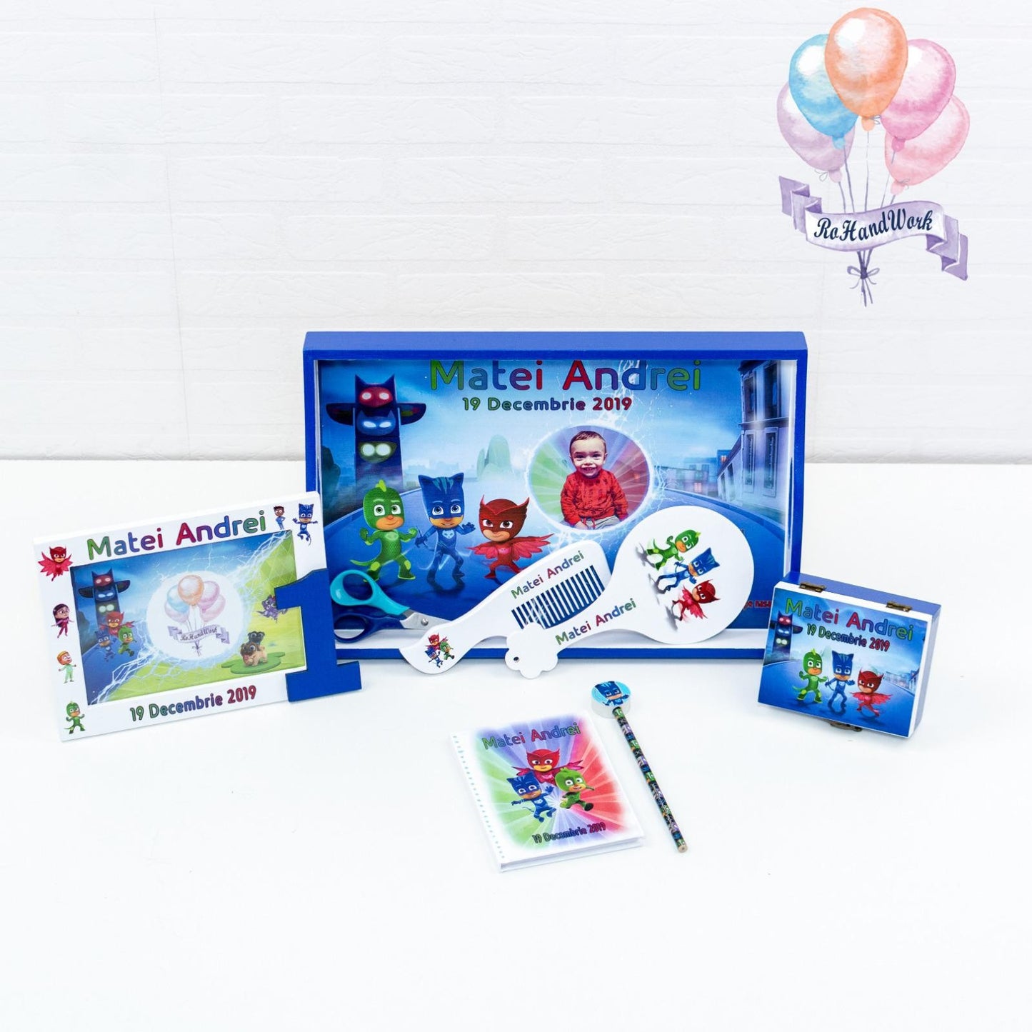 Setul de Mot cu Tema Eroi în Pijamale - RoHandWork