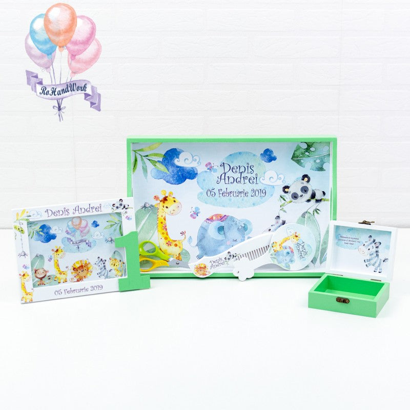 Set mot Jungle watercolor RoHandWork