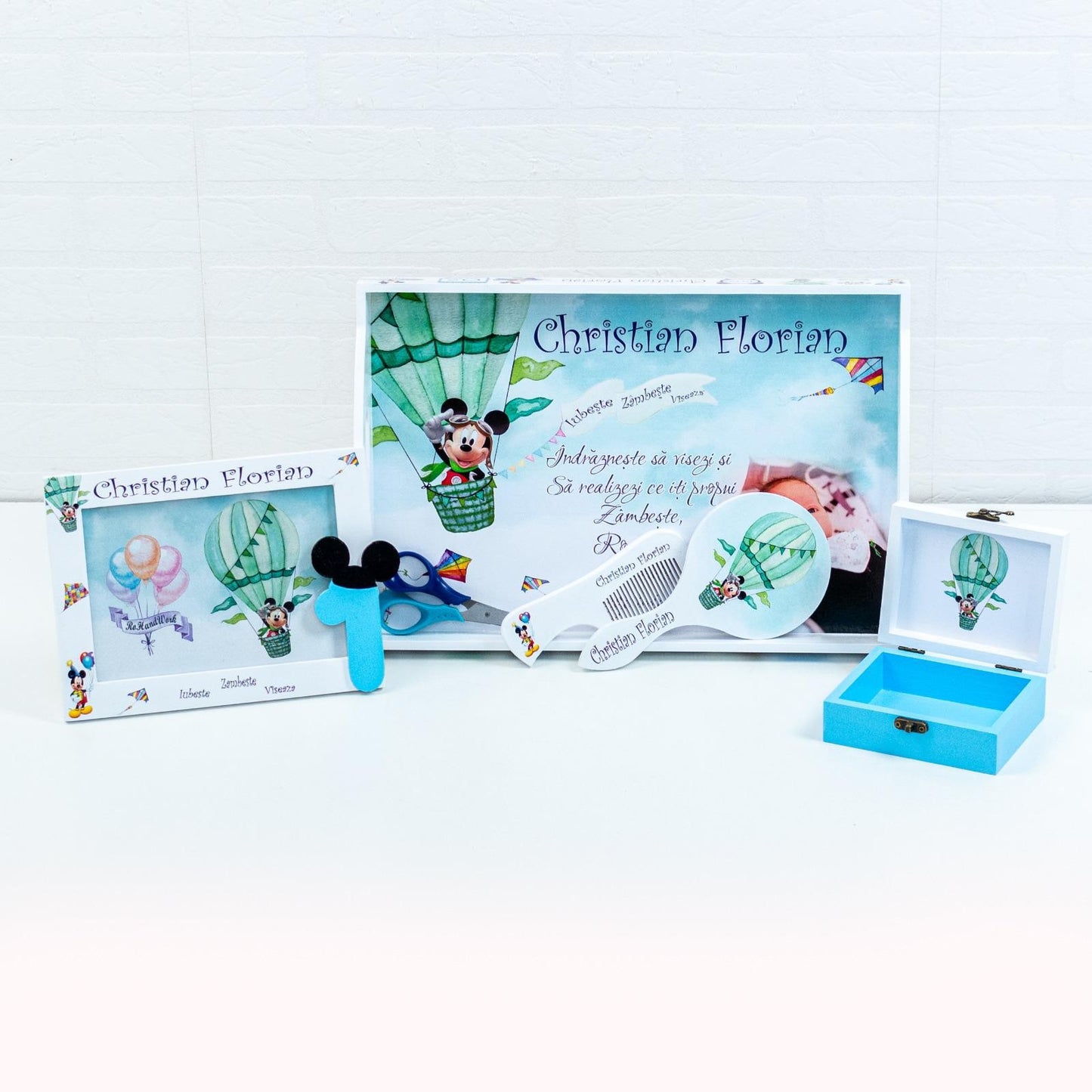 Set de mot Mickey Mouse Balon cu poza RoHandWork