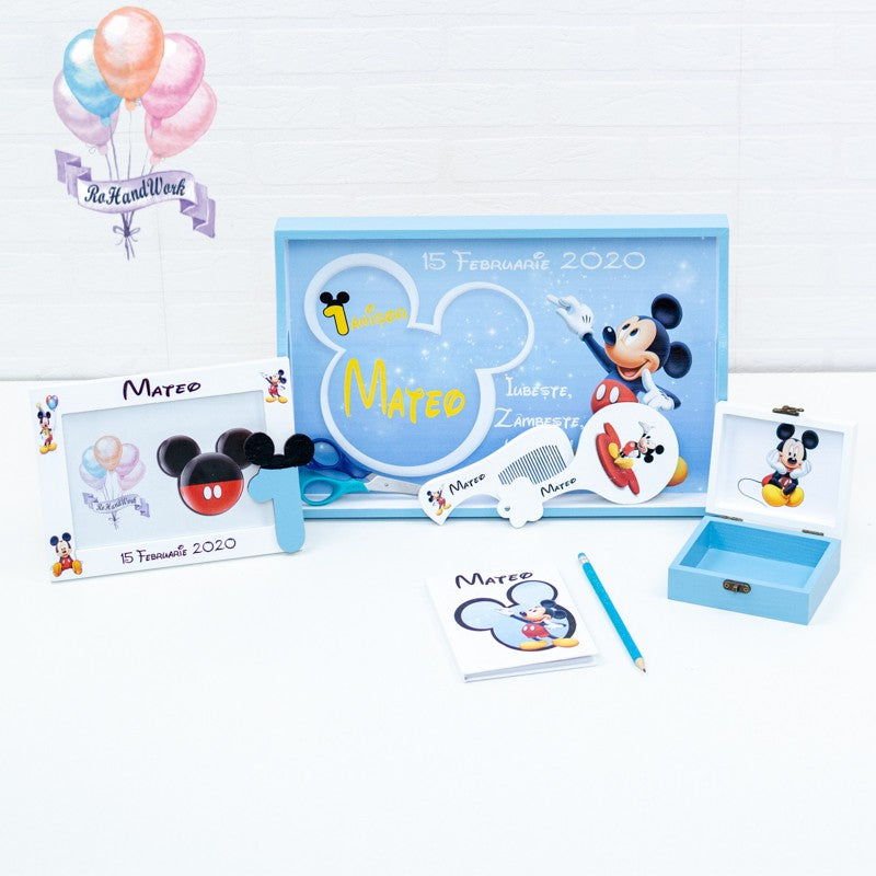 Set mot personalizat Mickey Mouse Creta iubeste-set tava pentru taiere mot - RoHandWork