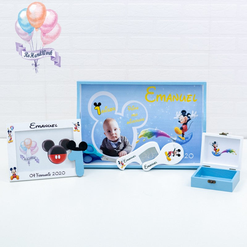 Set mot personalizat cu poză Mickey Mouse paint multicolor-set tava pentru taiere mot - RoHandWork