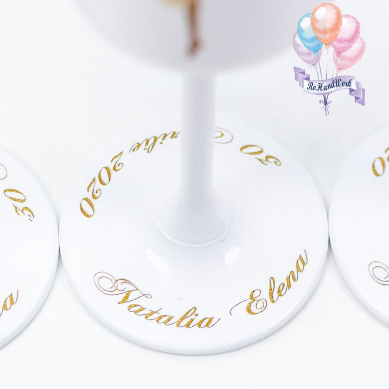 Set pahare botez Balerina RoHandWork