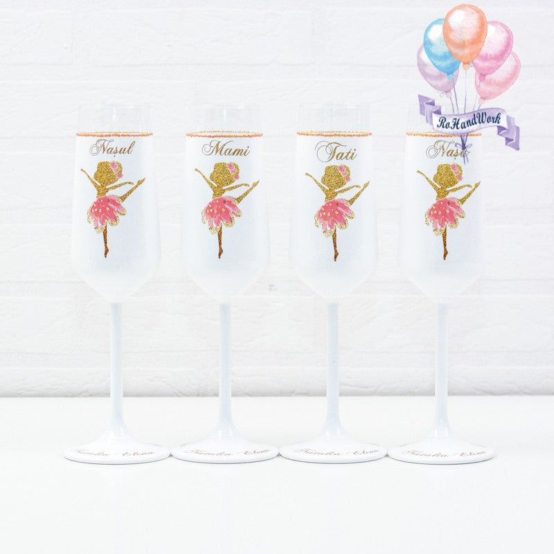 Set pahare botez Balerina
