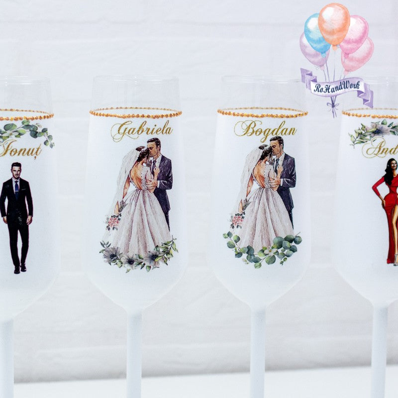 Set pahare Nunta Eucalipt 3 - RoHandWork