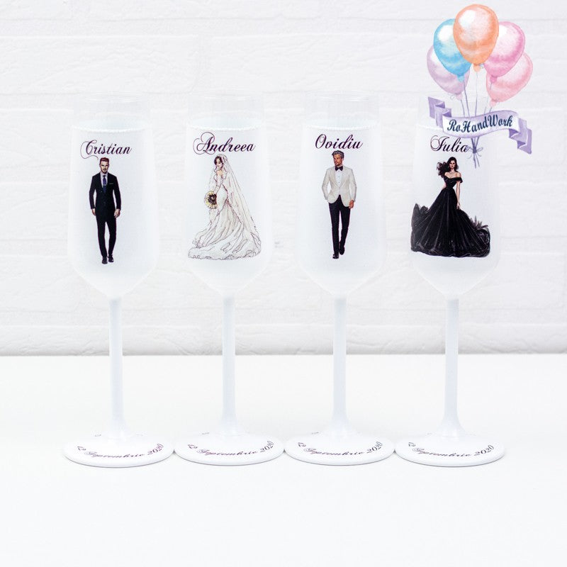 Set pahare Siluete 2 - RoHandWork