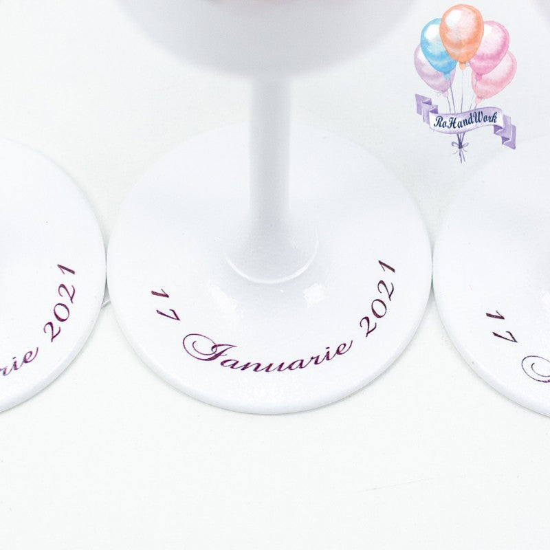 Set pahare Nunta flori de toamna - RoHandWork