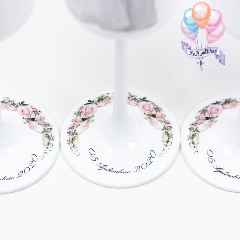 Set Pahare Nuntă - Siluete Clasice - RoHandWork