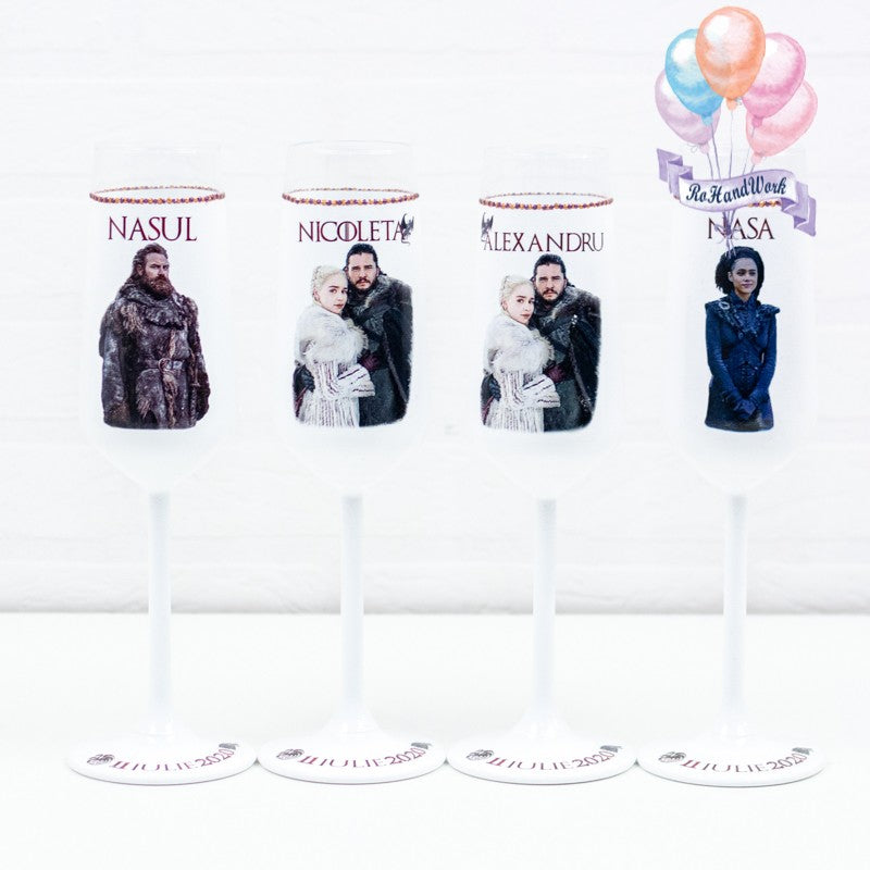 Set pahare Nunta Urzeala Tronurilor (Game of Thrones) - RoHandWork
