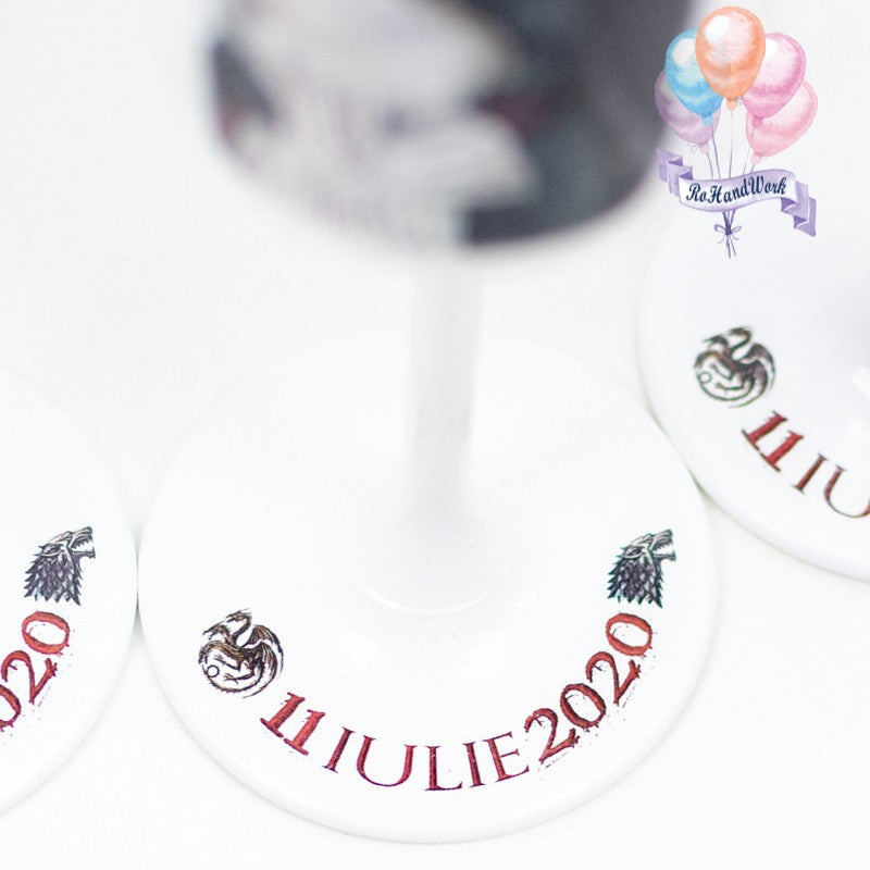 Set pahare Nunta Urzeala Tronurilor (Game of Thrones) - RoHandWork