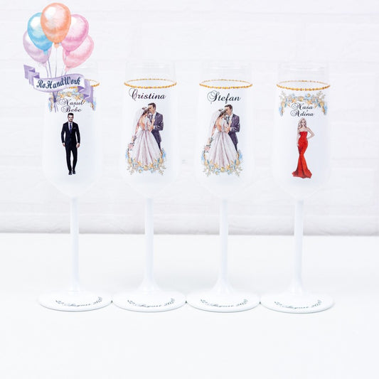 Set pahare Nunta la mare - RoHandWork