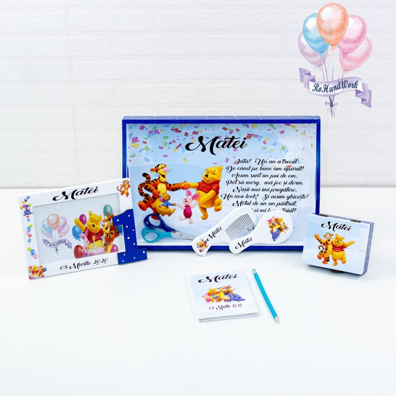 Set tavita mot personalizat Winnie the pooh2-set tava pentru taiere mot - RoHandWork