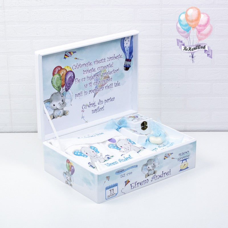 Set trusou botez Elefantel cu baloane - RoHandWork