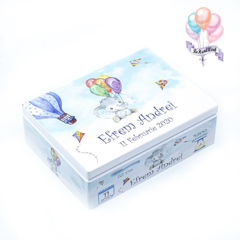 Set trusou botez Elefantel cu baloane - RoHandWork