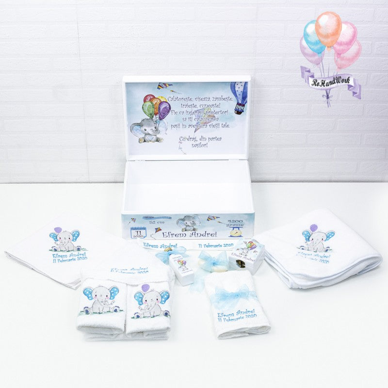 Set trusou botez Elefantel cu baloane - RoHandWork