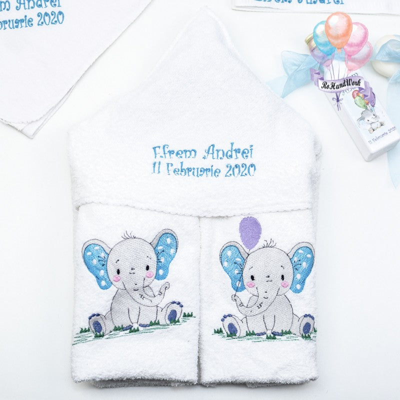 Set trusou botez Elefantel cu baloane - RoHandWork