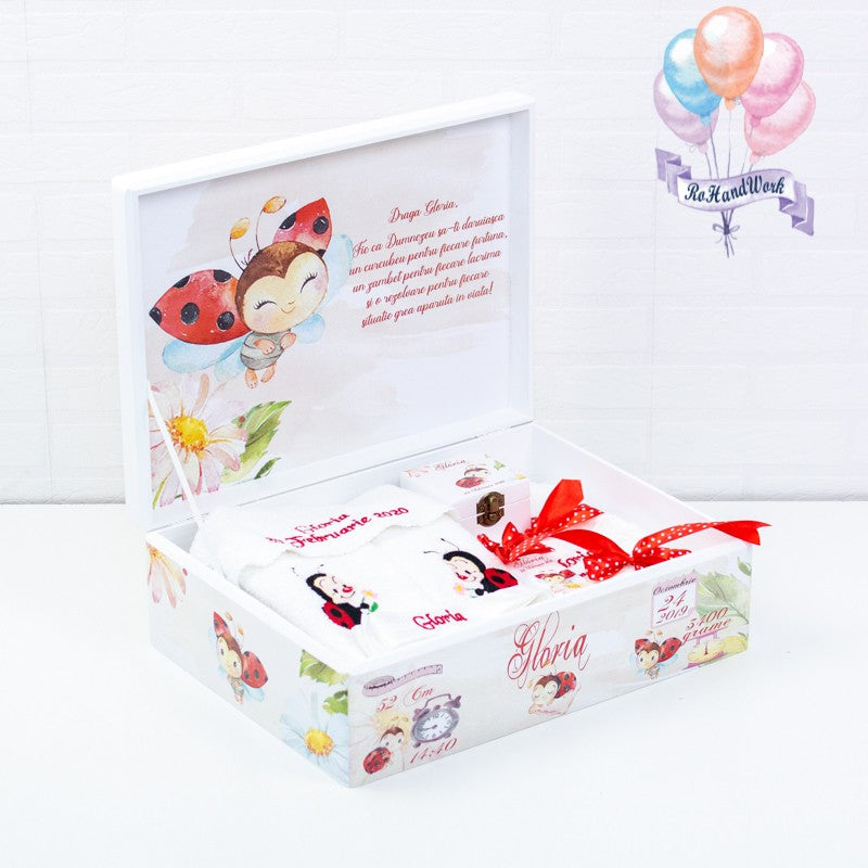 Set trusou Buburuza botez personalizat - RoHandWork