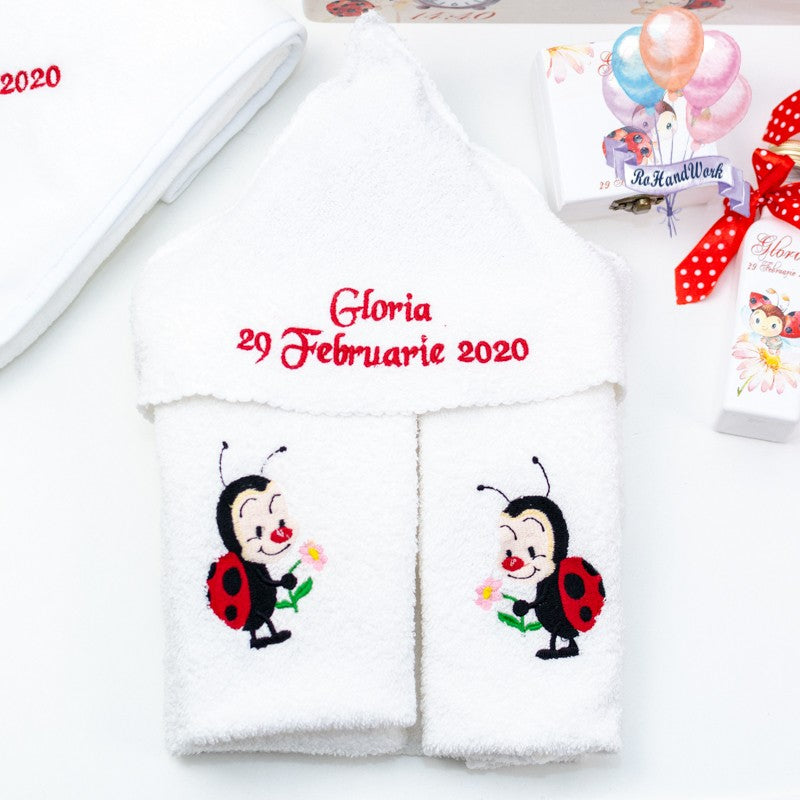 Set trusou Buburuza botez personalizat - RoHandWork
