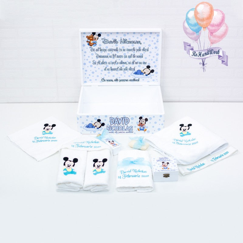 Set trusou baby Mickey Mouse blue - RoHandWork