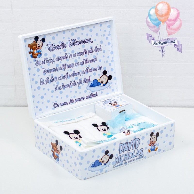 Set trusou baby Mickey Mouse blue - RoHandWork