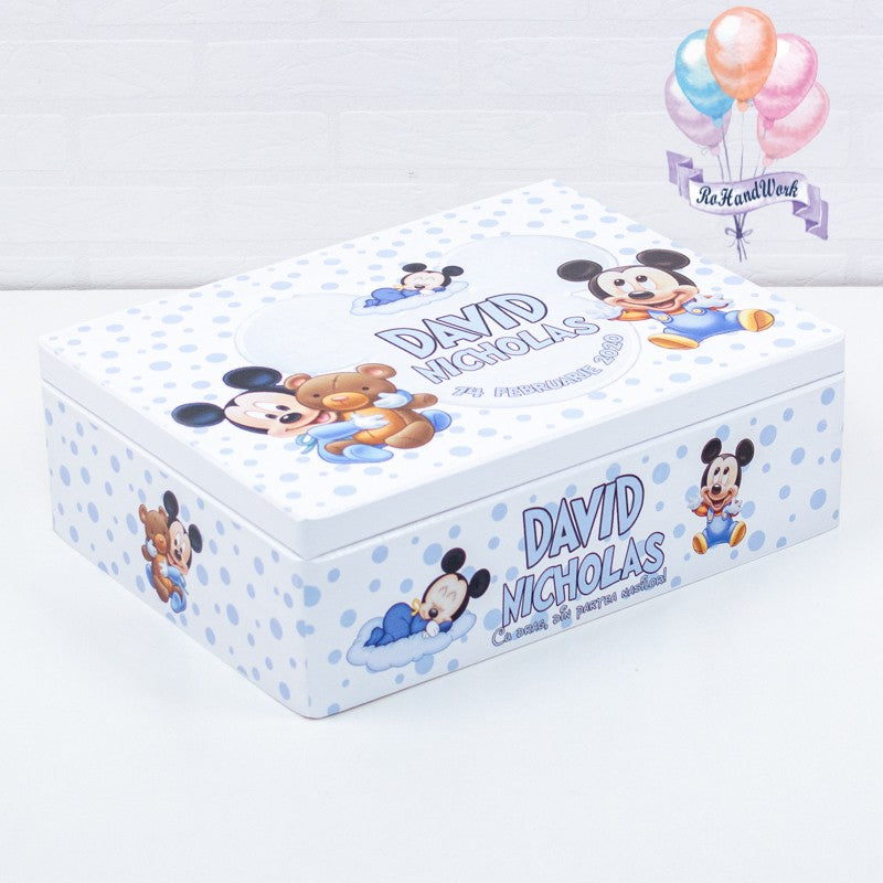Set trusou baby Mickey Mouse blue - RoHandWork