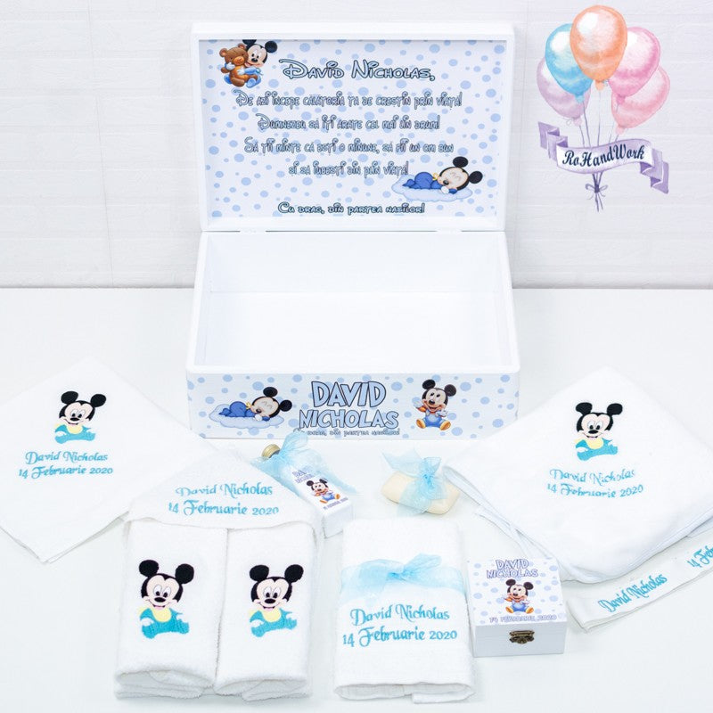 Set trusou baby Mickey Mouse blue - RoHandWork