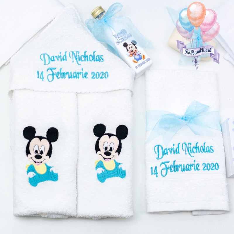 Set trusou baby Mickey Mouse blue - RoHandWork