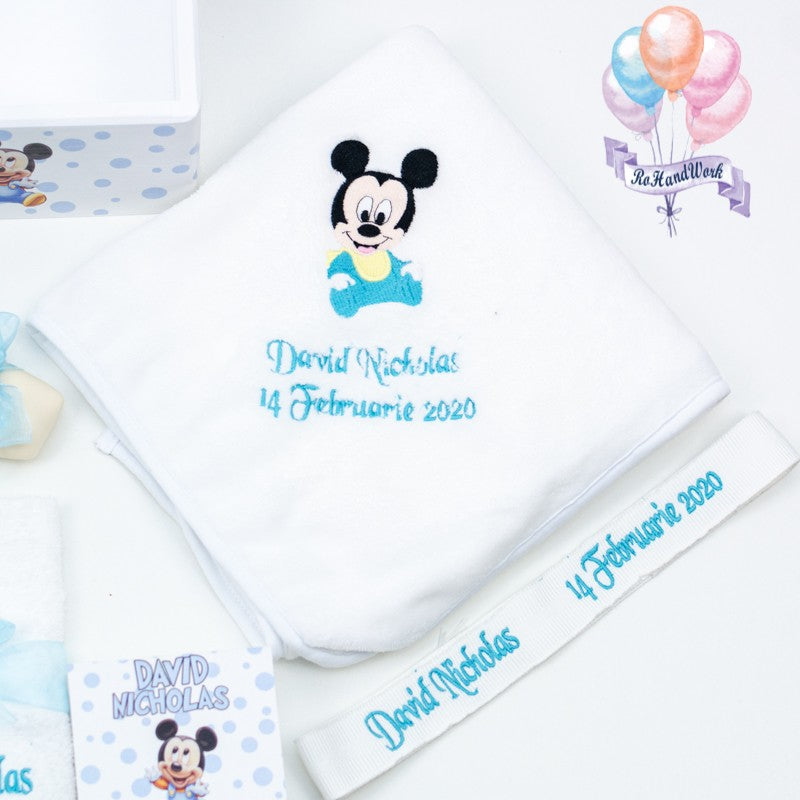 Set trusou baby Mickey Mouse blue - RoHandWork