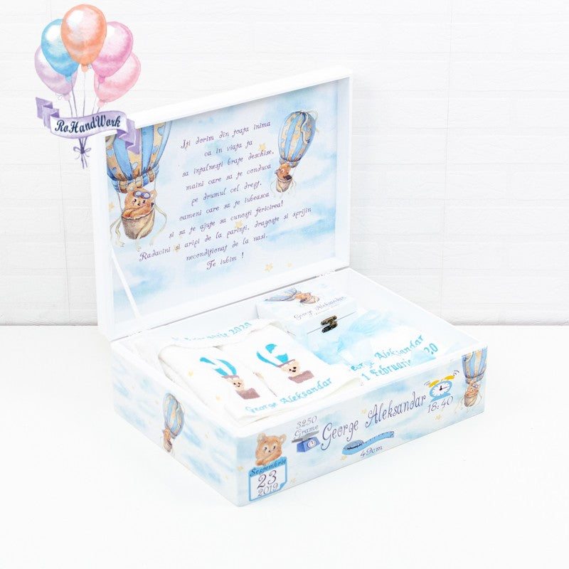 Set trusou Ursulet în balon voiaj - RoHandWork