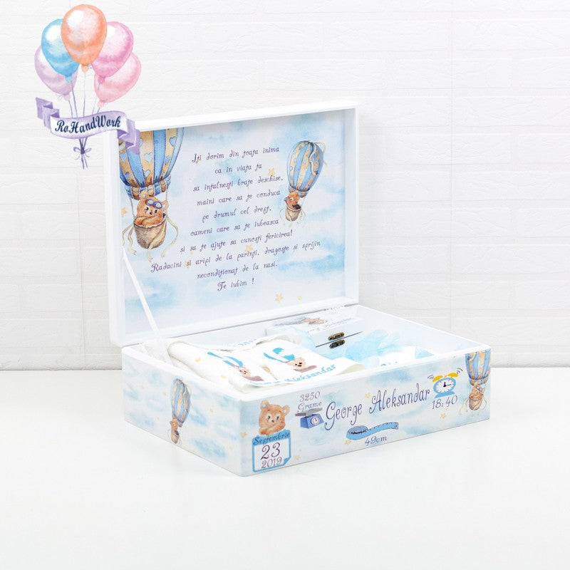Set trusou Ursulet în balon voiaj - RoHandWork