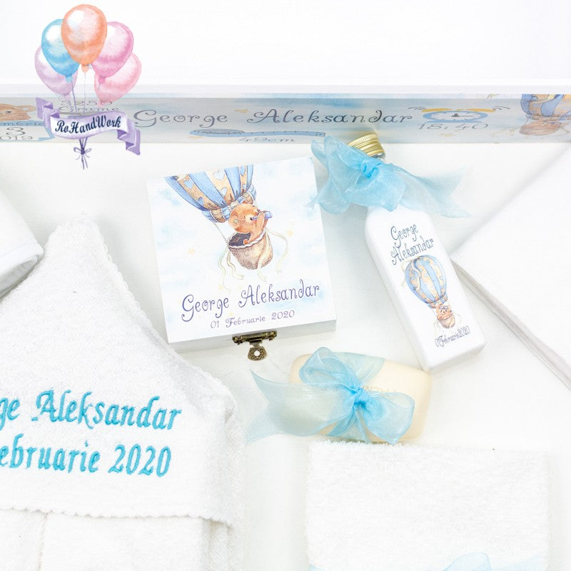 Set trusou Ursulet în balon voiaj - RoHandWork