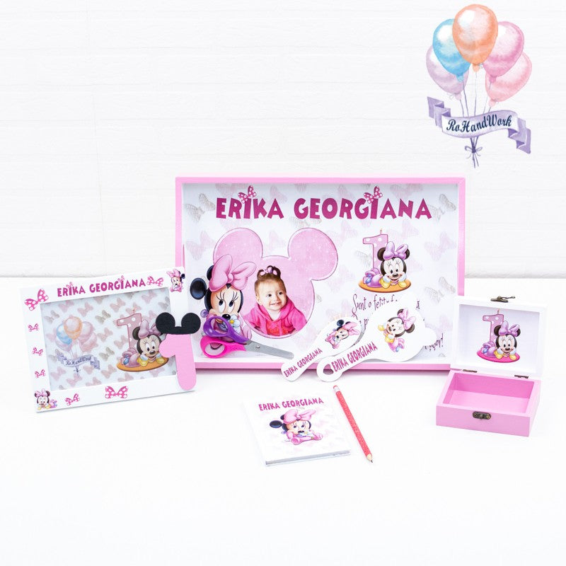 Tavita de mot Baby Minnie mouse roz 2 - RoHandWork