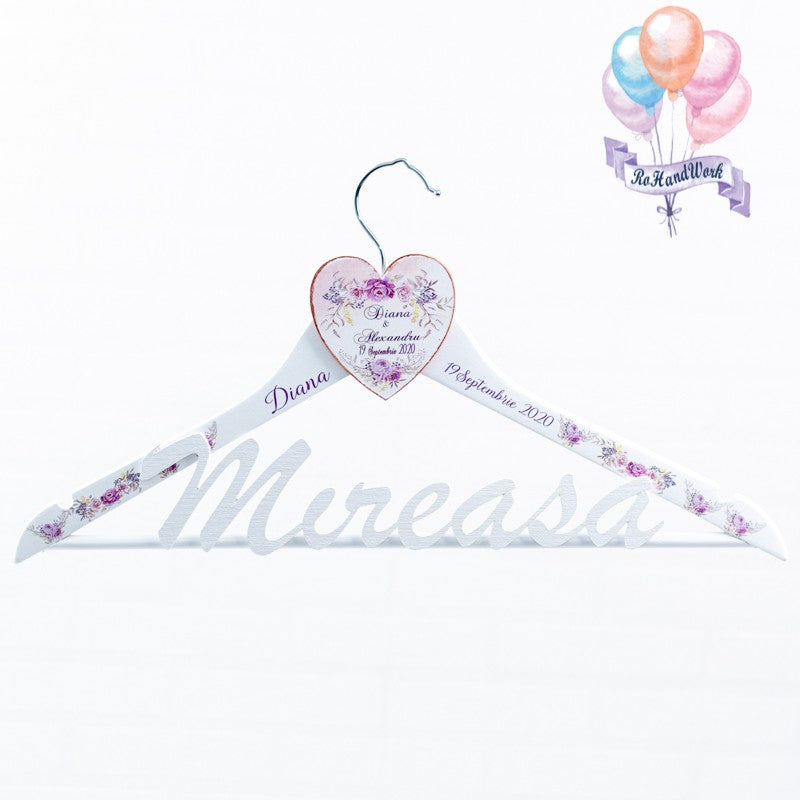 Umerase personalizate pentru mire si mireasa cu trandafiri pastelati - RoHandWork