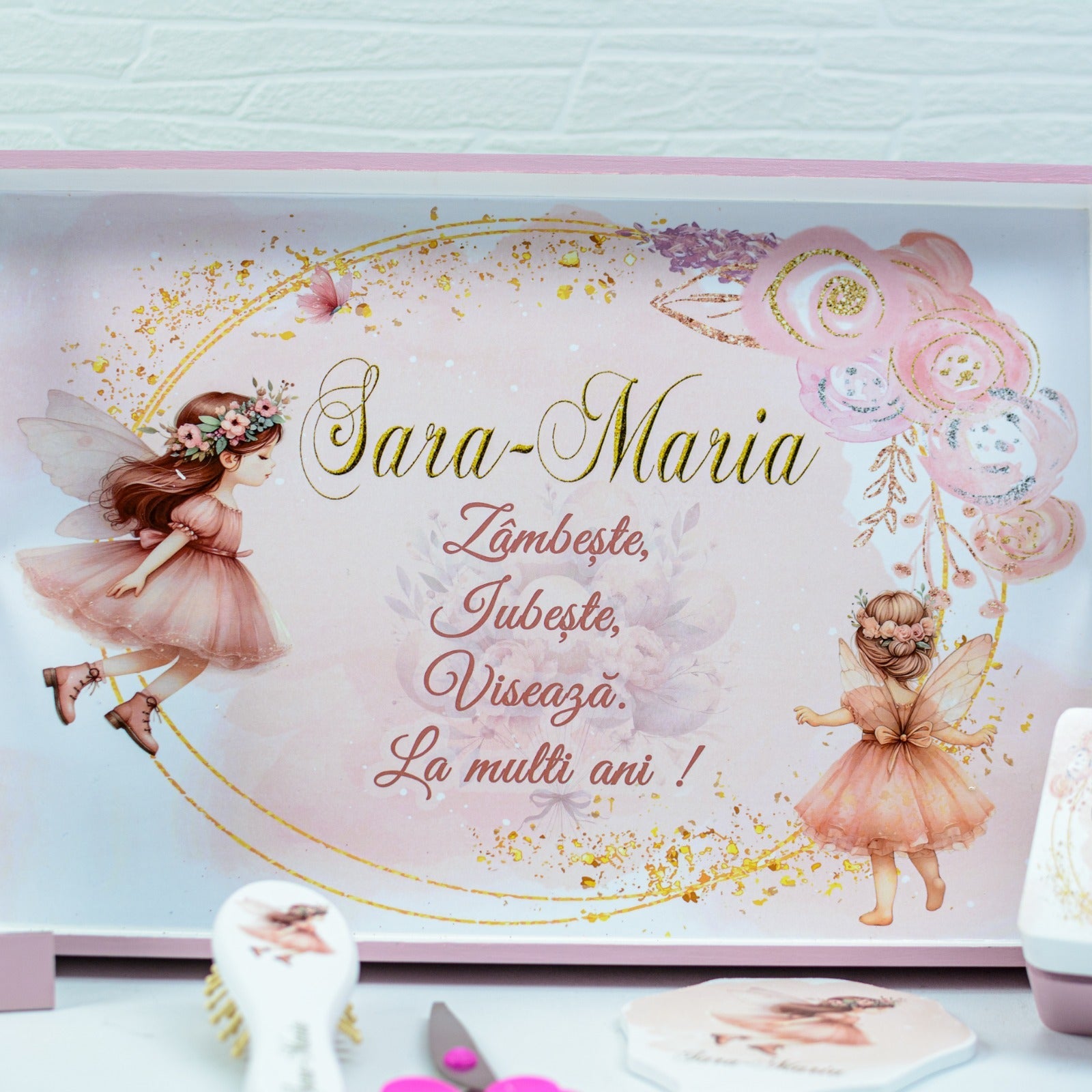 Set mot Zână delicată    - set tava taiere mot personalizat RoHandWork