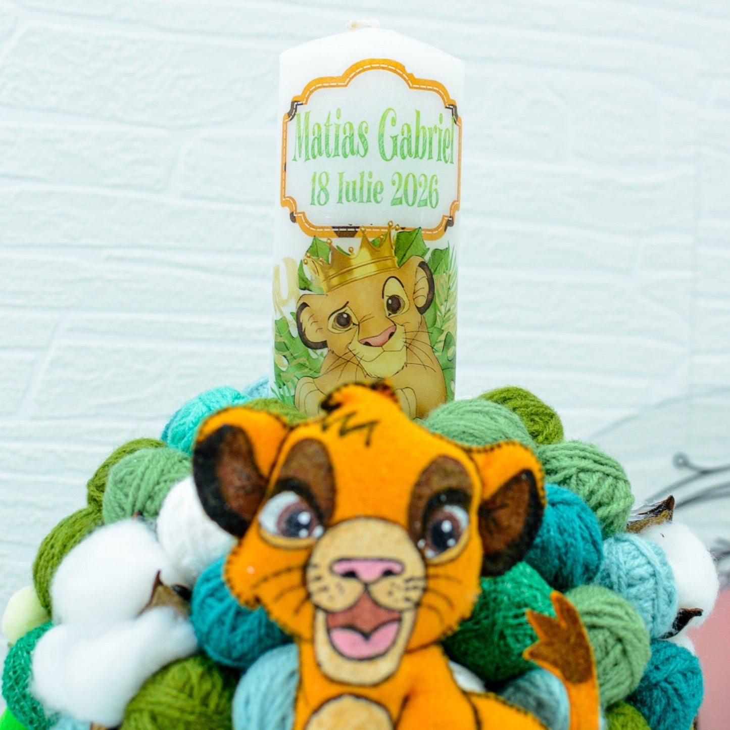 Lumanare Botez Gheme baby Simba RoHandWork