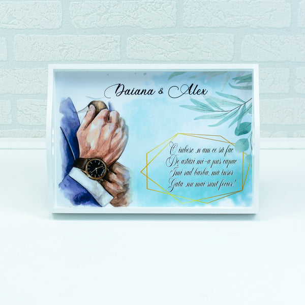 Tava pentru gatitul mirelui baby blue RoHandWork