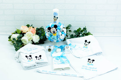 Lumanare botez cu gheme Baby Mickey RoHandWork